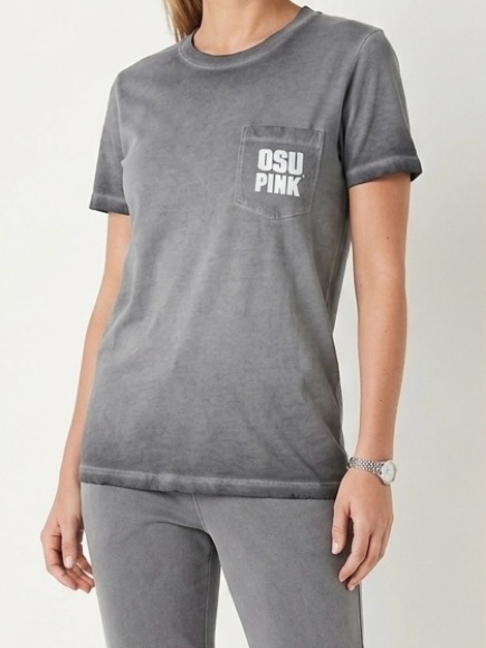 Victoria's Secret PINK Ohio State University Pocket Tee Vintage-Inspired Retro